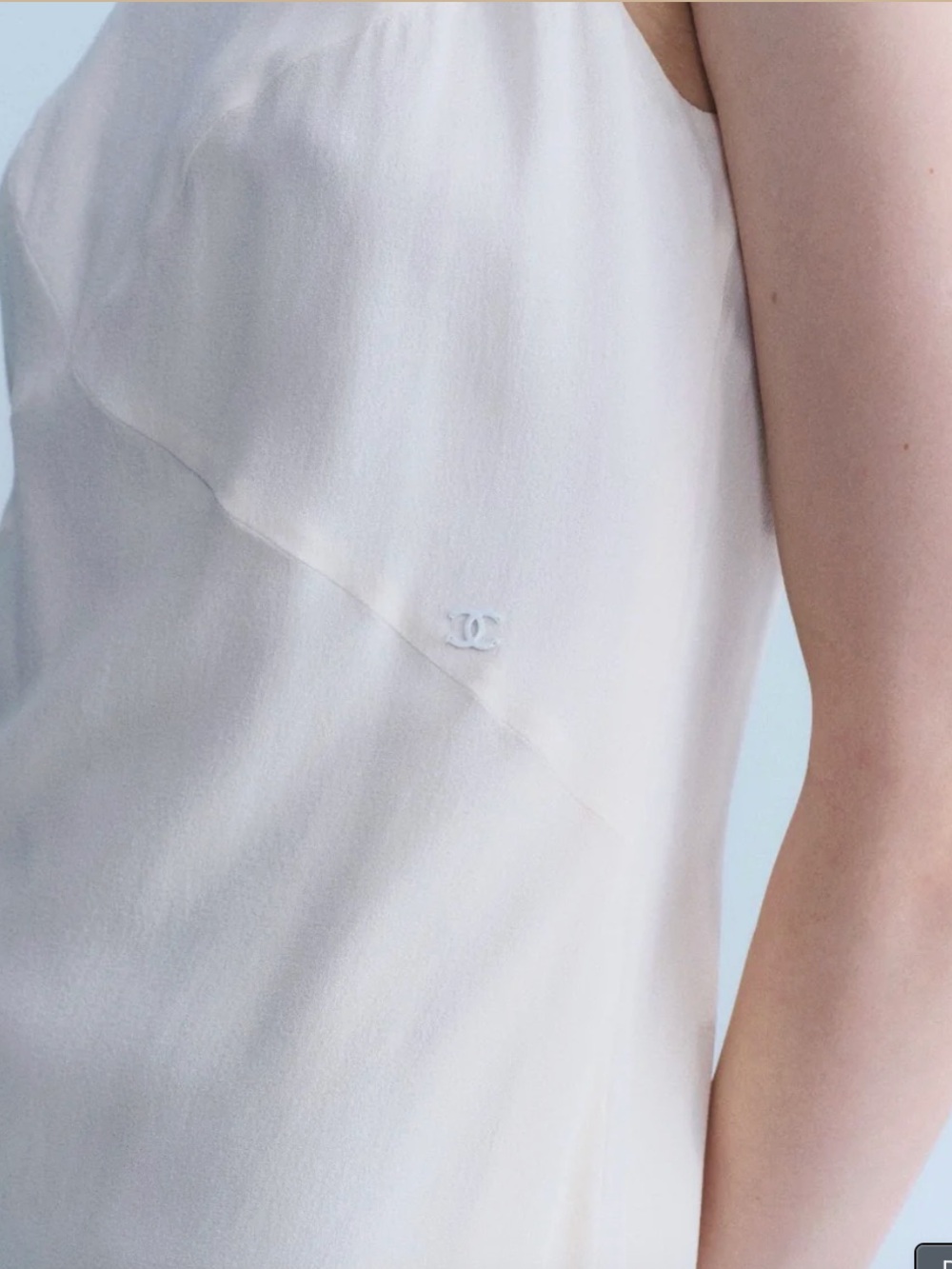 Chanel SS2007 Silk shift dress CC logo